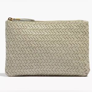 Madewell Seafoam Green Woven Clutch